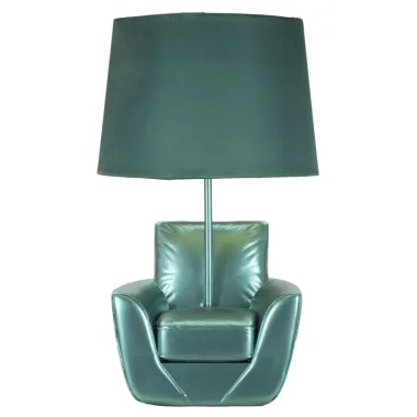 LAMPA NOCNA MIDCENTURY TURKUSOWA Ø 26X43 cm
